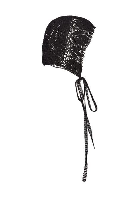 Black crochet bonnet Magda Butrym - women